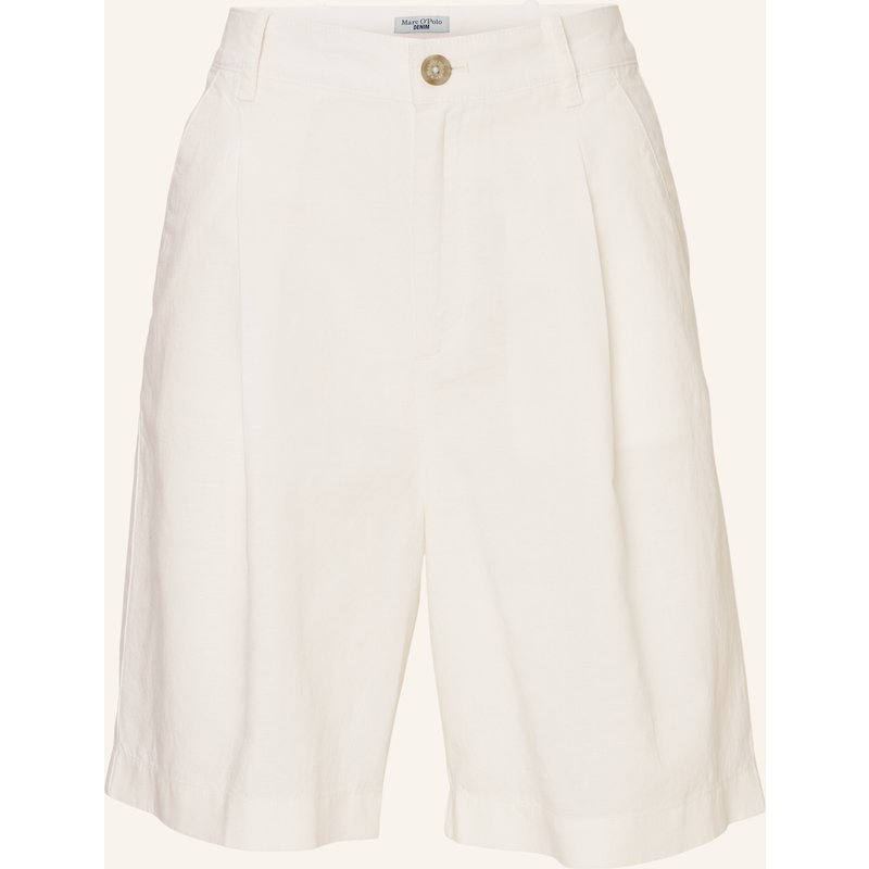 Marc O'polo Denim Bundfalten-Shorts weiss