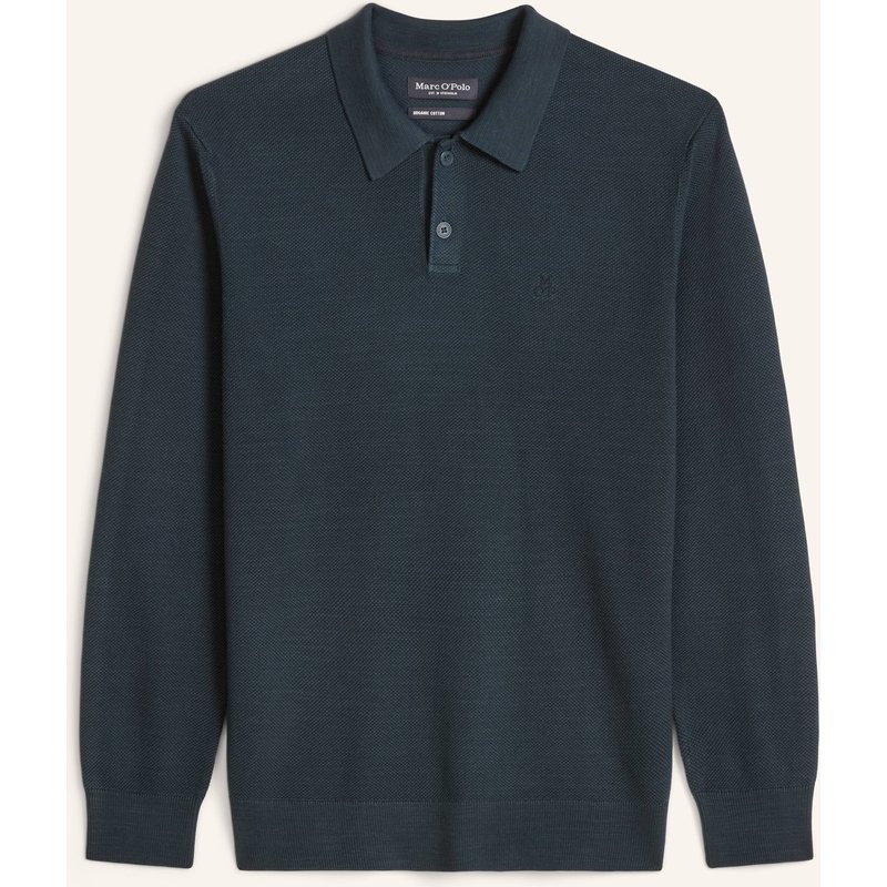 Marc O'polo Strick-Poloshirt blau
