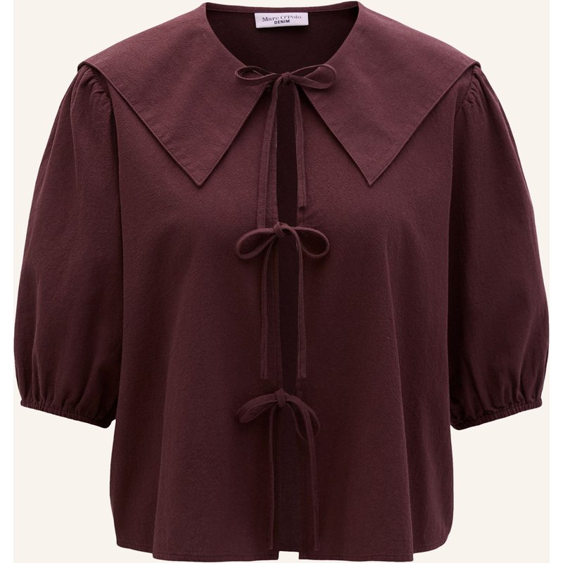 Marc O'polo Denim Crinkle-Bluse rot