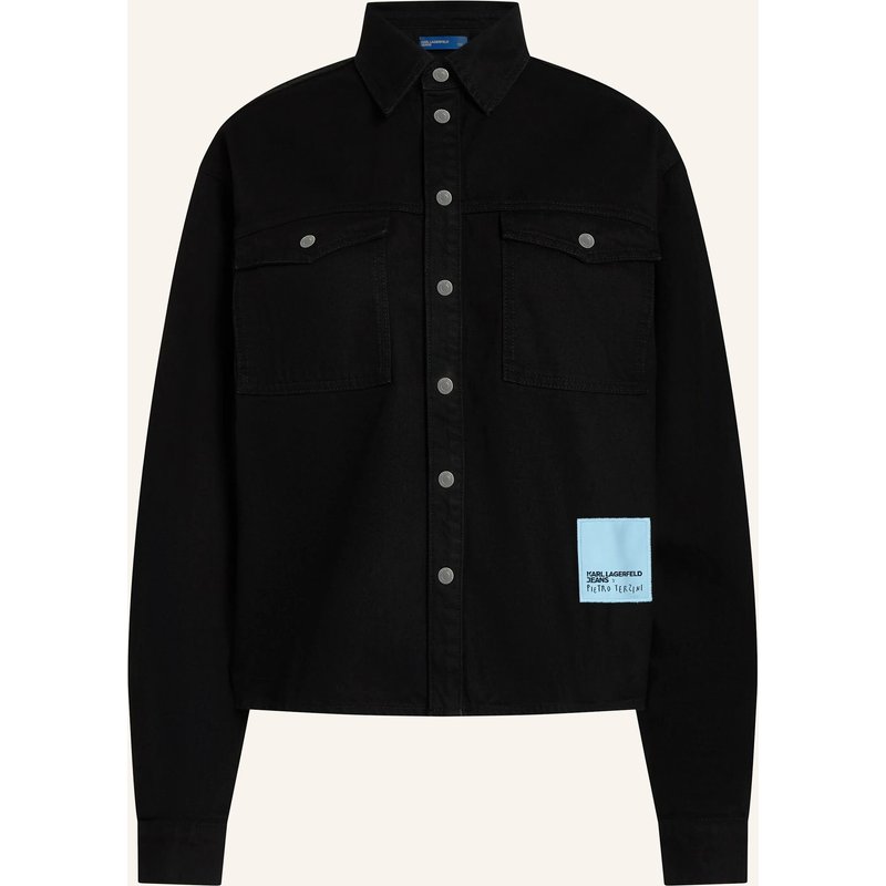 Karl Lagerfeld Jeans Bluse X Pietro Terzini schwarz