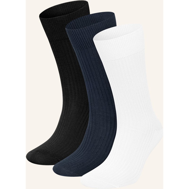 Dillysocks 3er-Pack Socken Premium Ribbed Collection schwarz