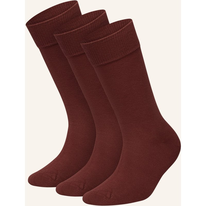 Dillysocks 3er-Pack Socken One Color Smooth rot