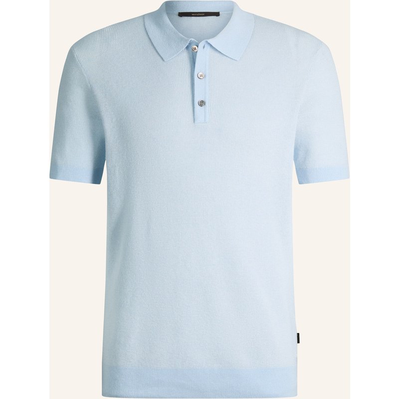 Windsor. Strick-Poloshirt Lindo blau