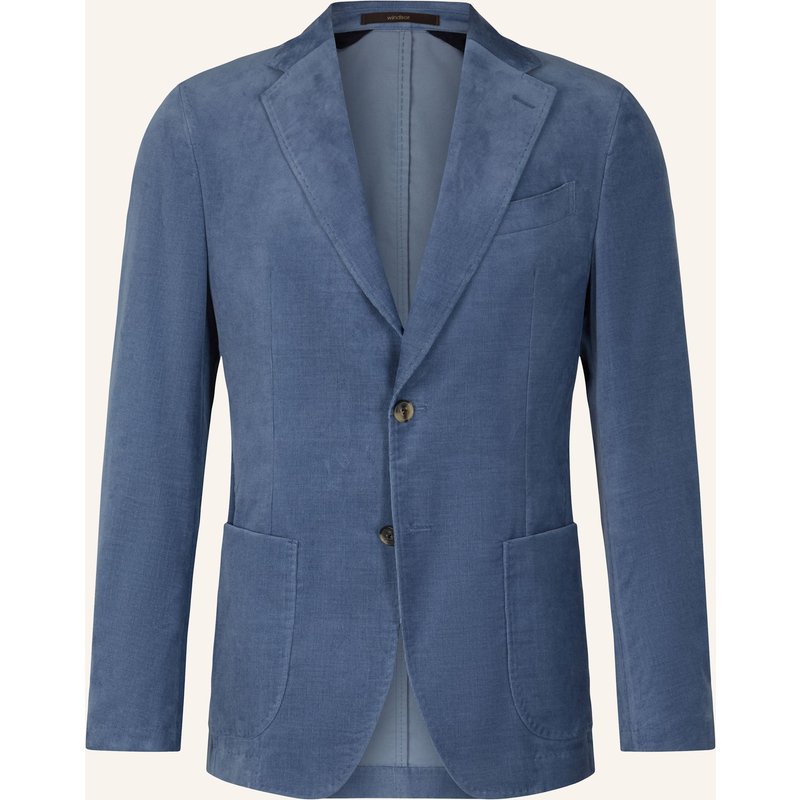 Windsor. Anzugsakko Gio Shaped Fit Aus Cord blau