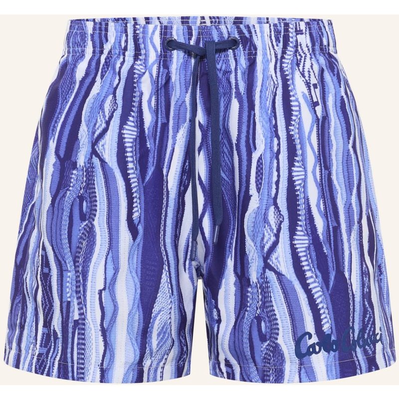 Carlo Colucci Carlo Colucci Swimshort - Signature Knit Print Federici blau