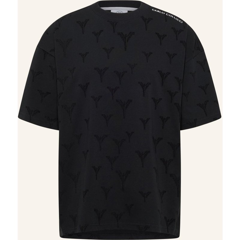 Carlo Colucci Logo T-Shirt - Clean Capsule Fasan schwarz