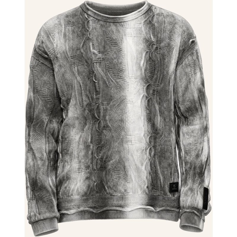 Carlo Colucci 3d-Knit Pullover - Liquid Stitches Fioritto schwarz