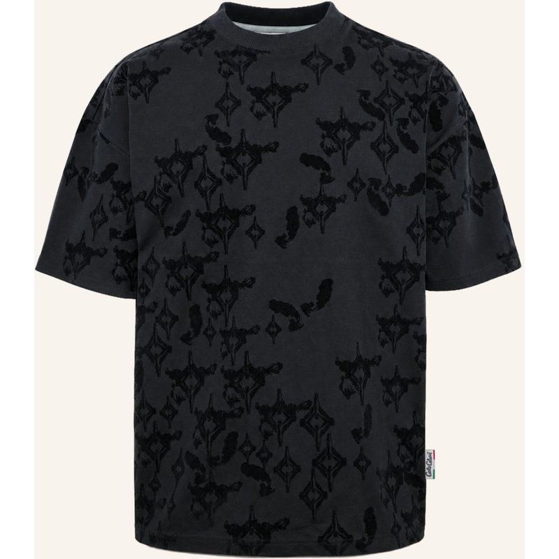 Carlo Colucci Allover Print T-Shirt - Soft Impact Fiorot schwarz