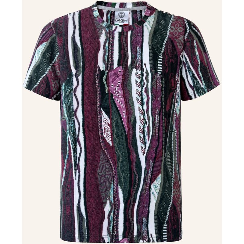 Carlo Colucci Knit Print Story T-Shirt Fiaider rot