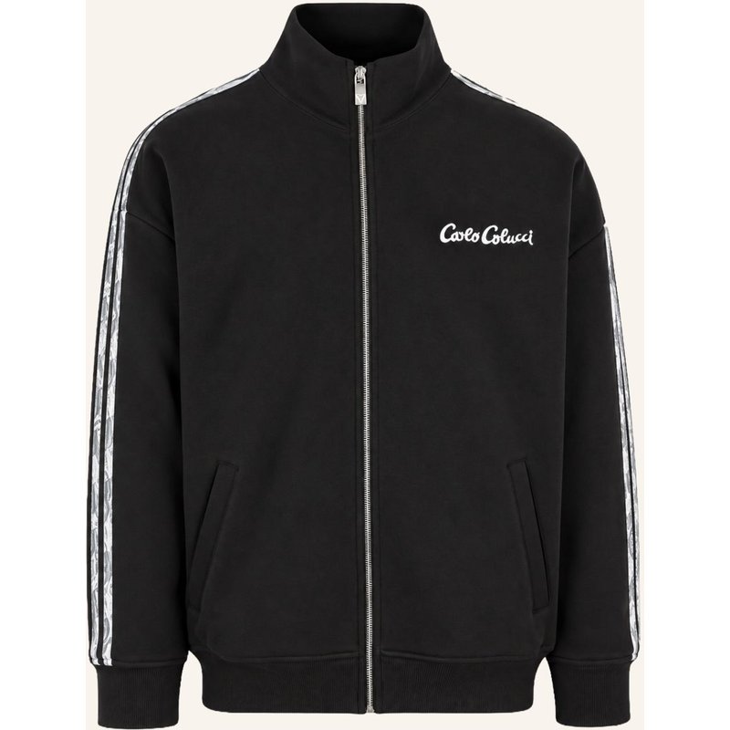Carlo Colucci Sweatjacke - Stripe Club Foscaro schwarz