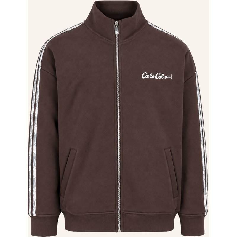 Carlo Colucci Sweatjacke - Stripe Club Foscaro braun