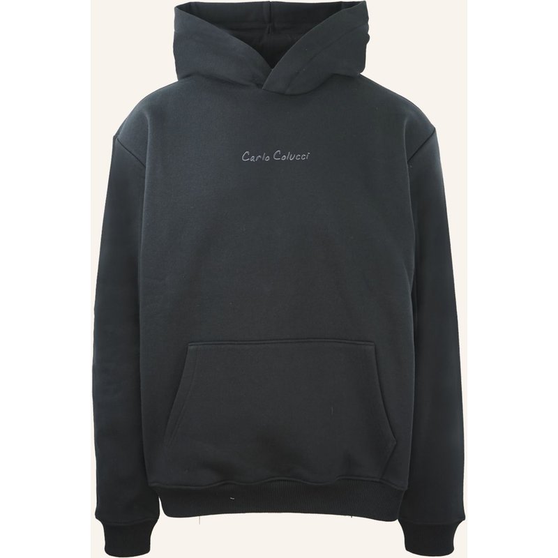 Carlo Colucci Oversize Hoodie - Human Canvas Framba schwarz