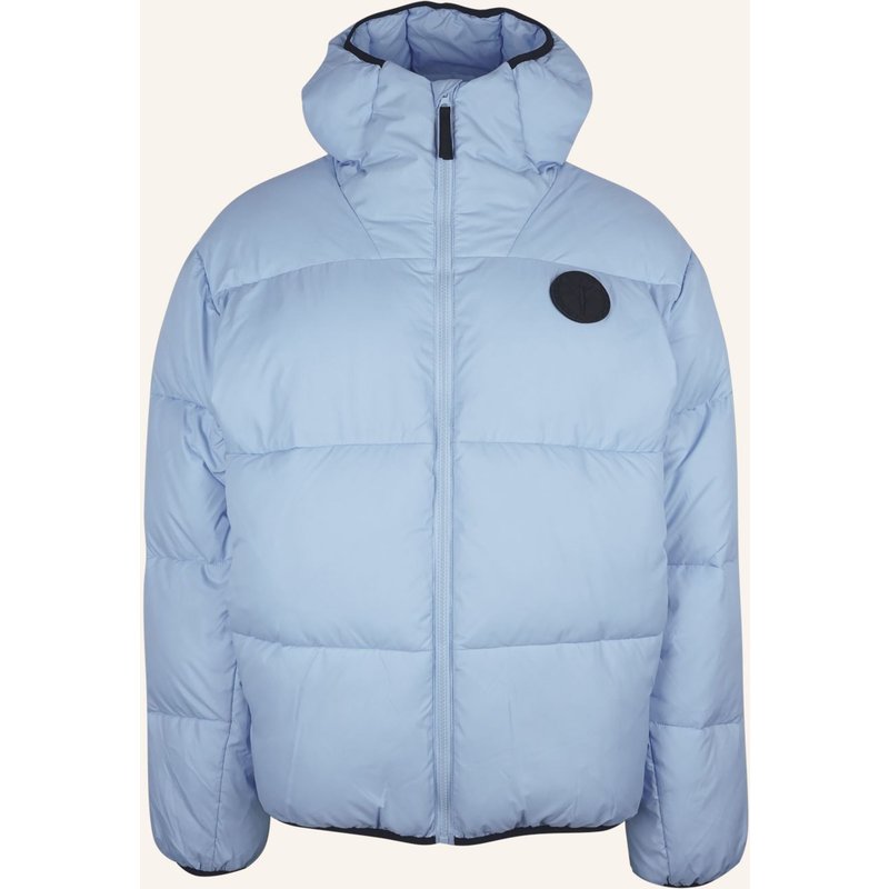 Carlo Colucci Wattierte Jacke Mit Austauschbarem Badge Furnari blau