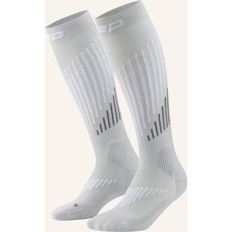 Cep Laufsocken Knee High Touring Skiing Mit Kompression grau