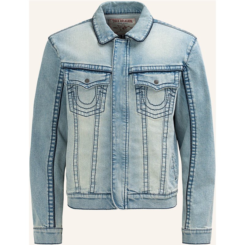 True Religion Jeansjacke Big T Moto blau