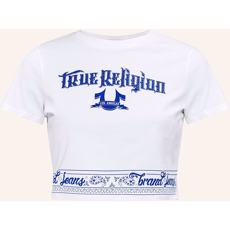True Religion T-Shirt Bandeau weiss
