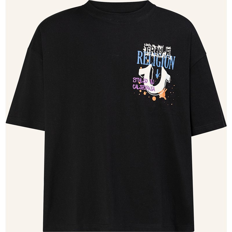 True Religion T-Shirt Concert Buudha schwarz
