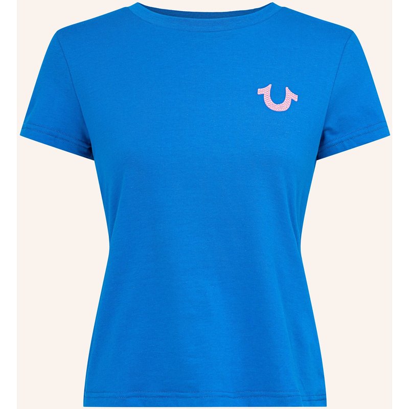 True Religion T-Shirt Crystal blau