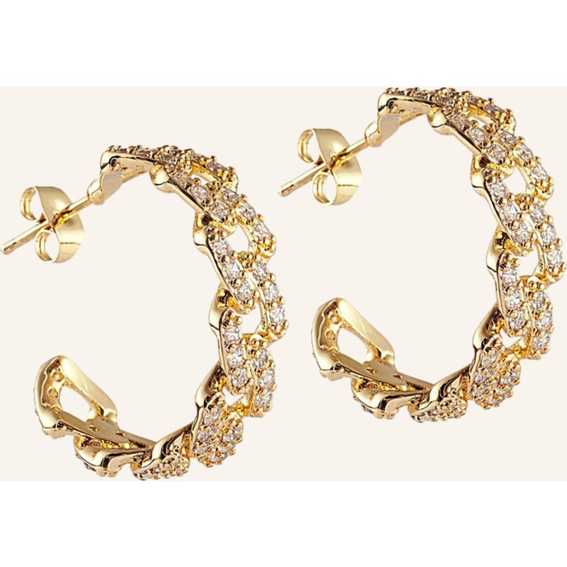 Crystal Haze Ohrringe Mexican Chain Earrings By Glambou gold