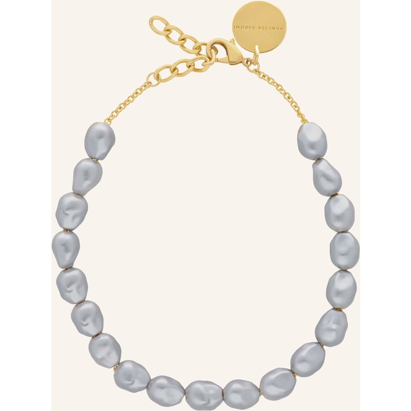 Vanessa Baroni Halskette Organic Pearl Necklace Short Pearl By Glambou gold