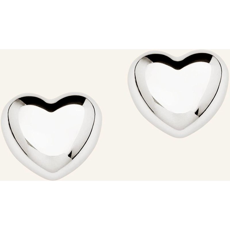 Pompidou Ohrstecker Puffy Heart Mini By Glambou silber