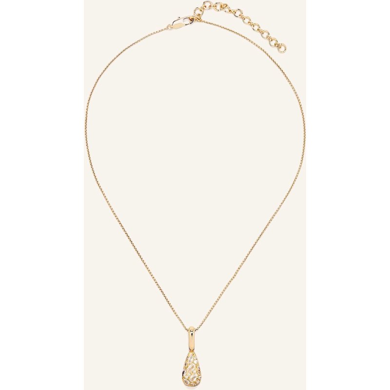Yoj Halsketten Petra Pave Pendant Necklace By Glambou gold