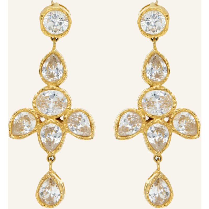 Shyla London Ohrringe Serafina Earrings Clear By Glambou gold
