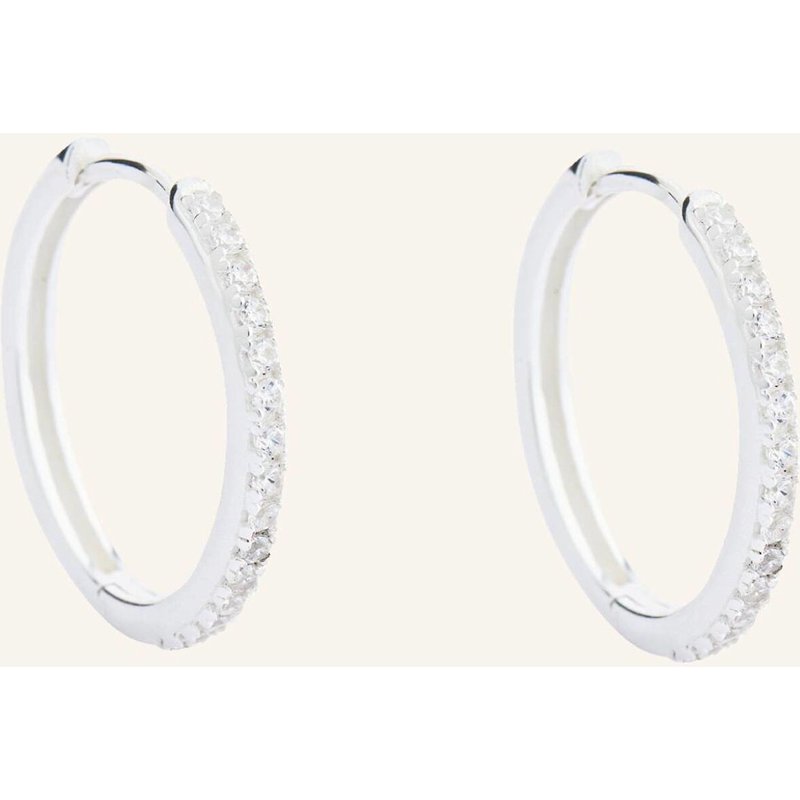 Pompidou Creolen Lillian Small Pavé By Glambou silber