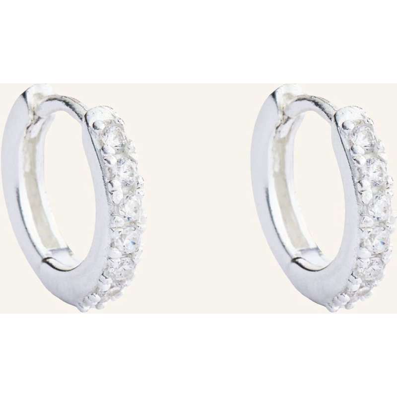 Pompidou Creolen Lillian Micro Pavé By Glambou silber