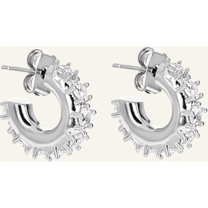 Justine Clenquet Creolen Nina Small Earrings By Glambou silber