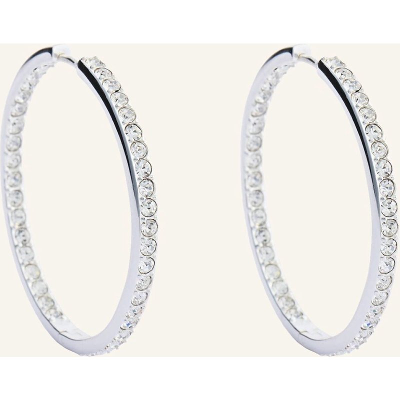 Pompidou Creolen Lillian Maxi Pavé By Glambou silber