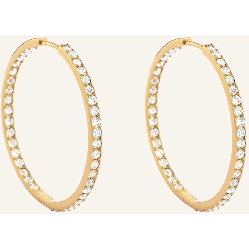 Pompidou Creolen Lillian Maxi Pavé By Glambou gold