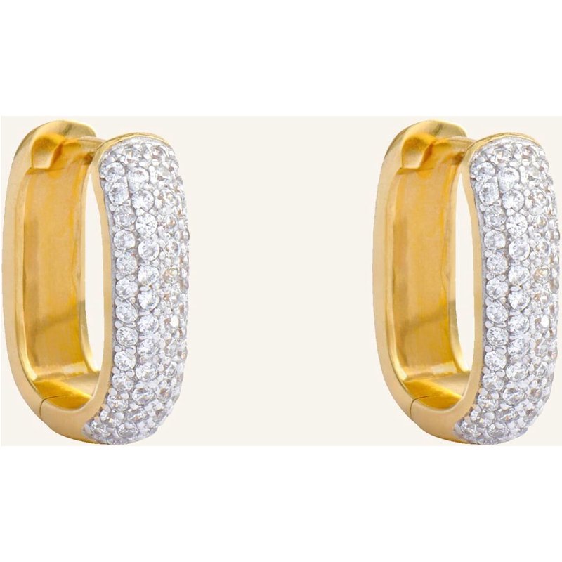 Pompidou Creolen Chloe Mini Pavé By Glambou gold