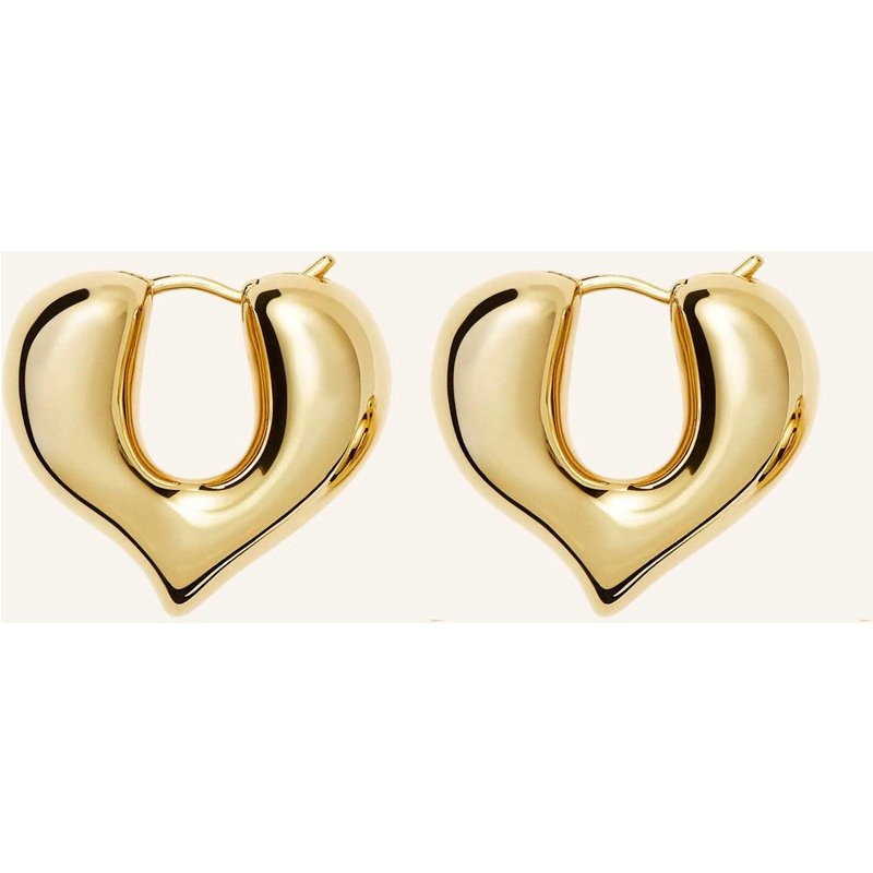 Missoma Creolen Molten Heart Medium Hoop Earrings By Glambou gold