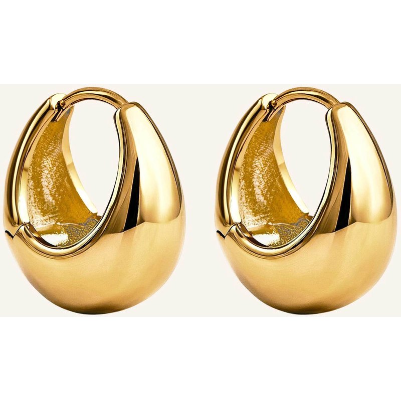 Pompidou Creolen Soft Bold Hoops By Glambou gold