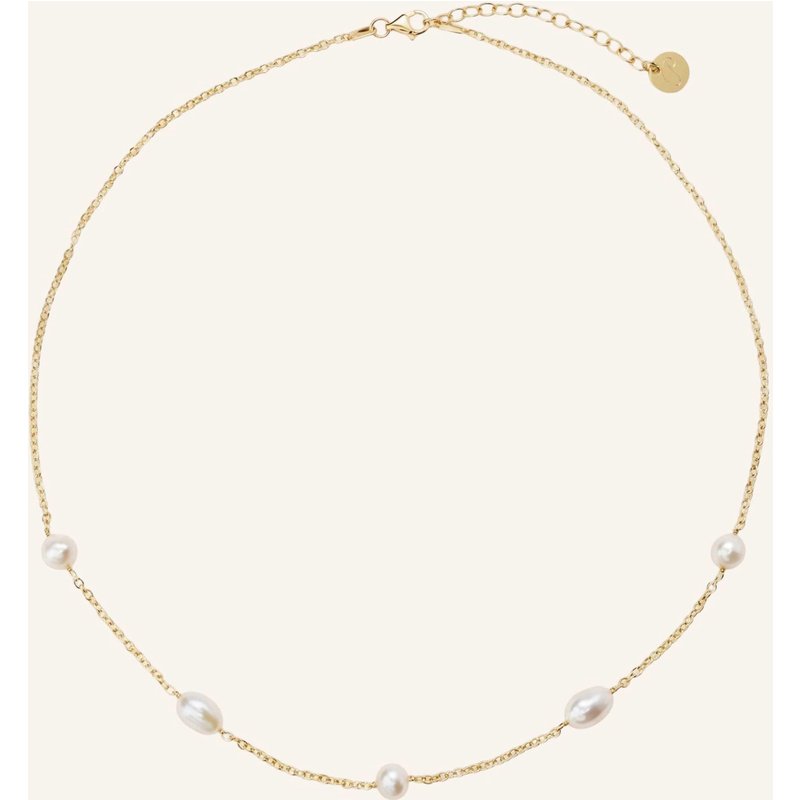 Pompidou Halsketten Aurelia Pearl By Glambou gold