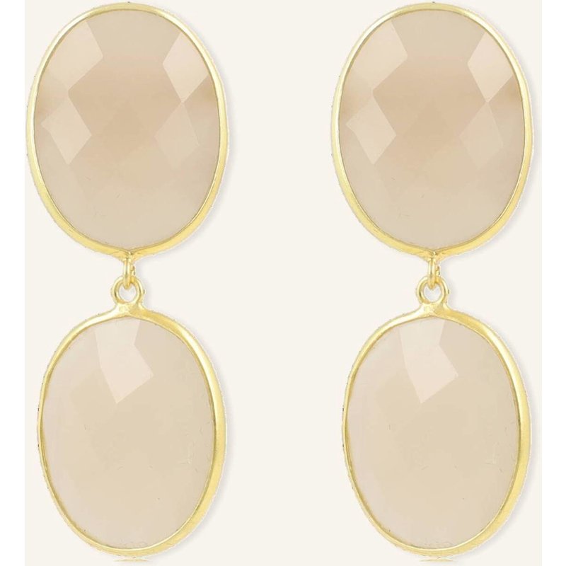 Lott.Gioielli Ohrhänger Camille Ce Qu Double Drop M With Pin Warm Beige By Glambou gold
