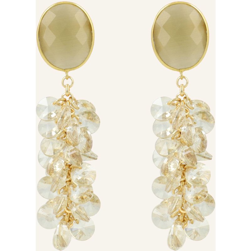 Lott.Gioielli Ohrhänger Lonneke Ce Gb Cluster Of Thick Sequins Warm Beige By Glambou gold