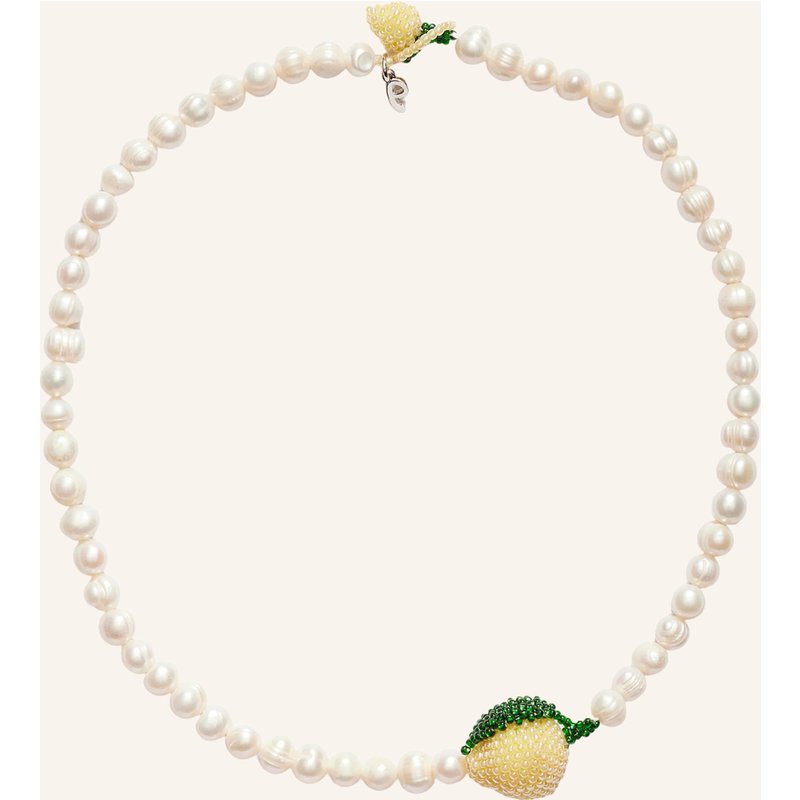 Pura Utz Halsketten Pearl Lemon Necklace By Glambou silber
