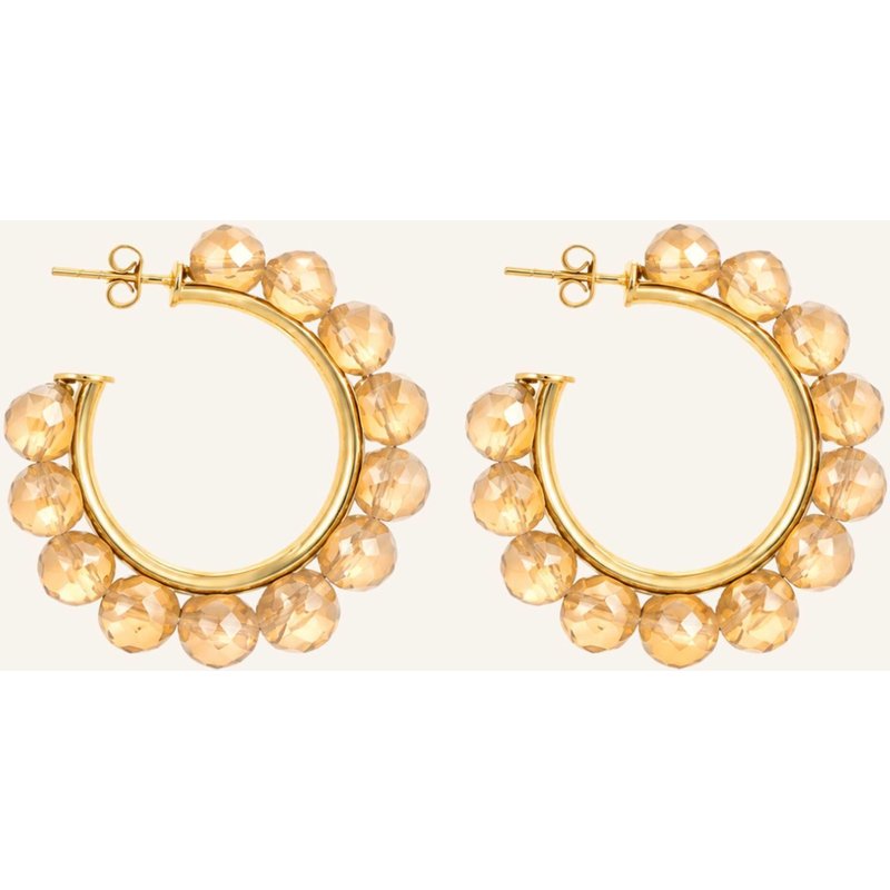 Lott.Gioielli Creolen Elysia Ce Gb Hoop Beaded L Nude By Glambou gold