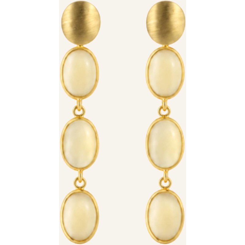 Lott.Gioielli 101400002614 April Ce Qu Three Framed Stones Wax Mix By Glambou gold