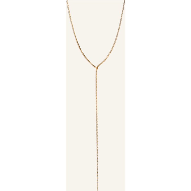 Crystal Haze Halsketten Serena Lariat By Glambou gold