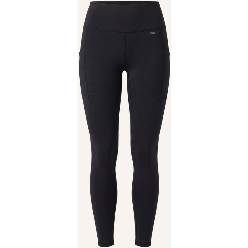 Snocks Premium High Waist Leggings Mit Taschen schwarz