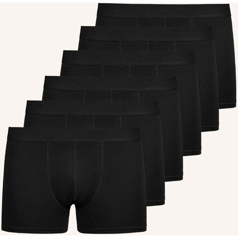 Snocks 6er-Pack Boxershorts Ohne Logo schwarz