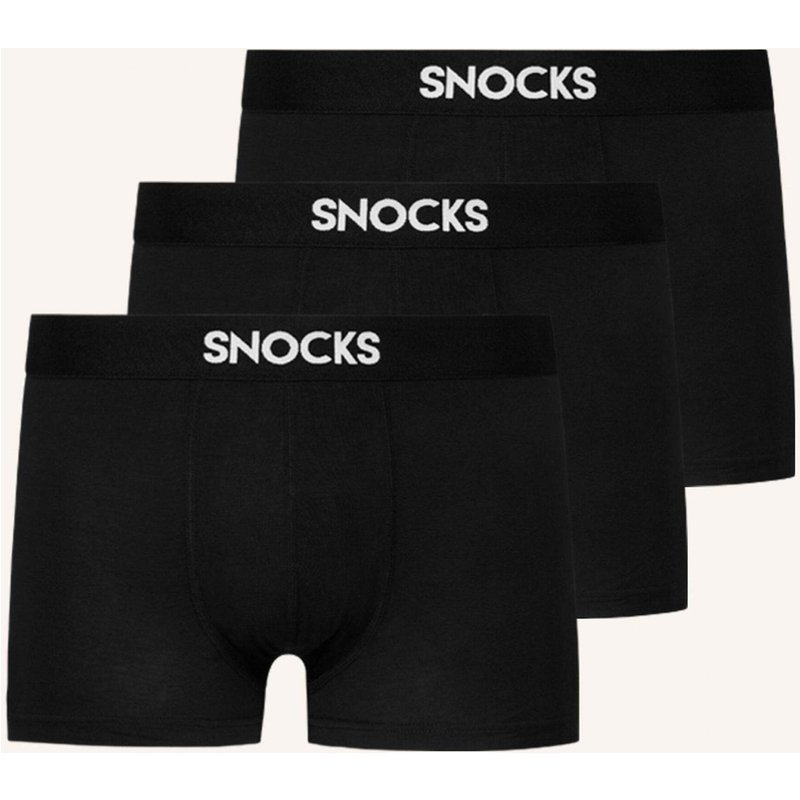 Snocks 3er-Pack Modal Boxershorts schwarz