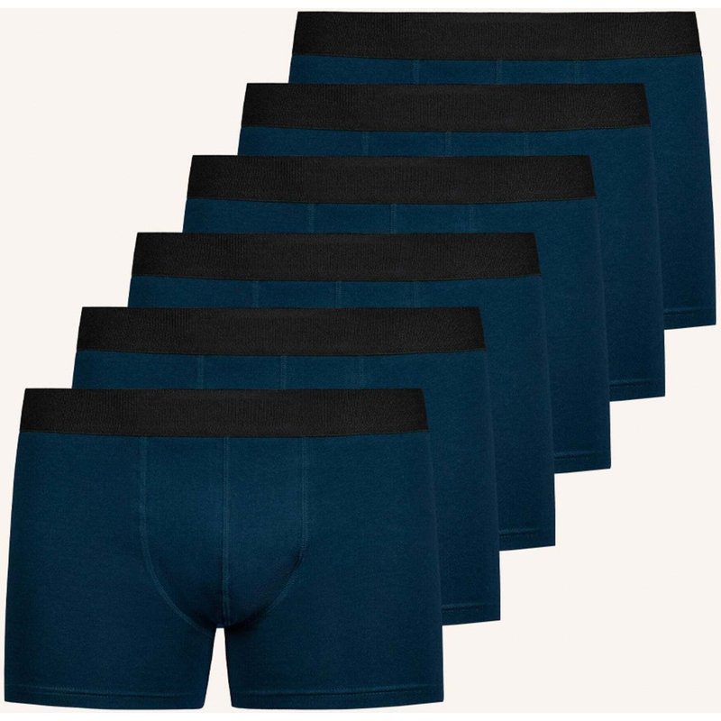 Snocks 6er-Pack Boxershorts Ohne Logo blau