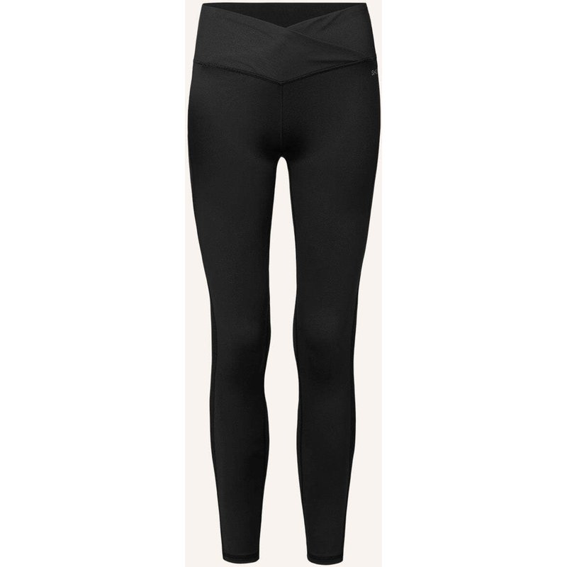 Snocks High Waist Leggings V Cross schwarz