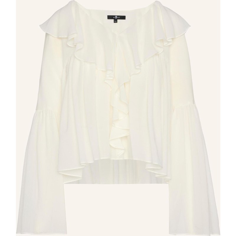 7 For All Mankind Woven Flowy L/S Blouse weiss