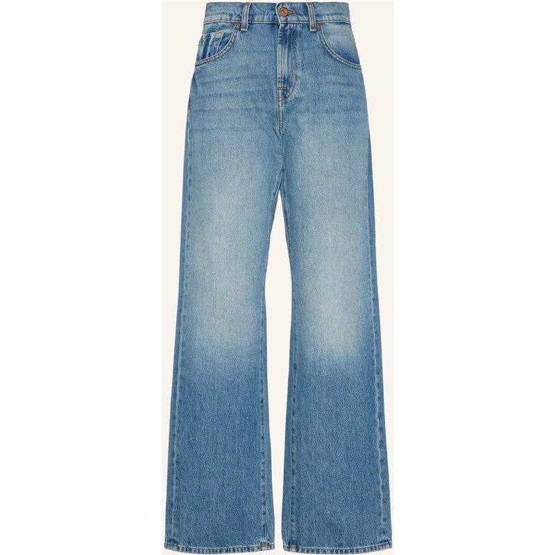 7 For All Mankind Jeans Tess Trouser Wide Leg Fit blau