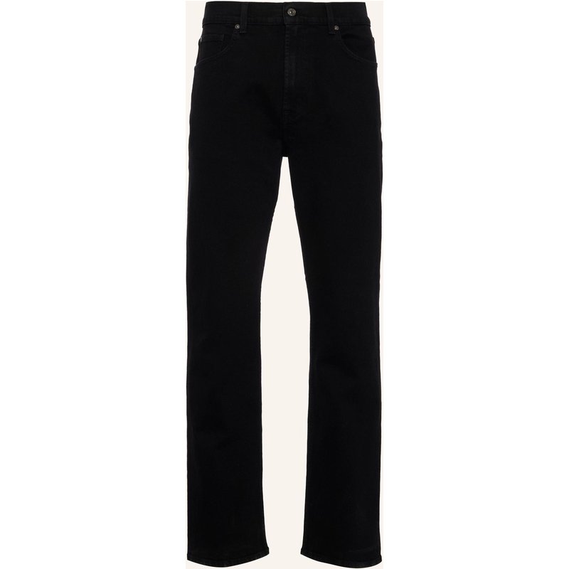 7 For All Mankind Pants Easy Straight Straight Fit schwarz